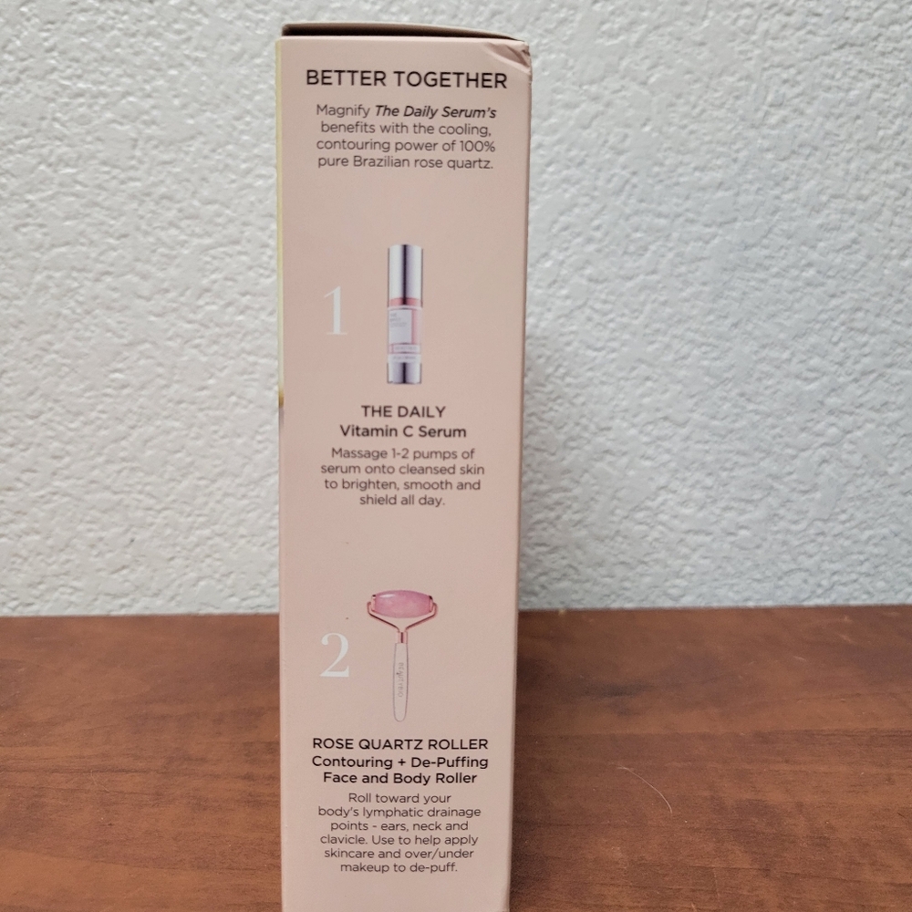 Beauty Bio Vitamin C Serum and Rose Quartz Roller Set NIB - Picture 4 of 8